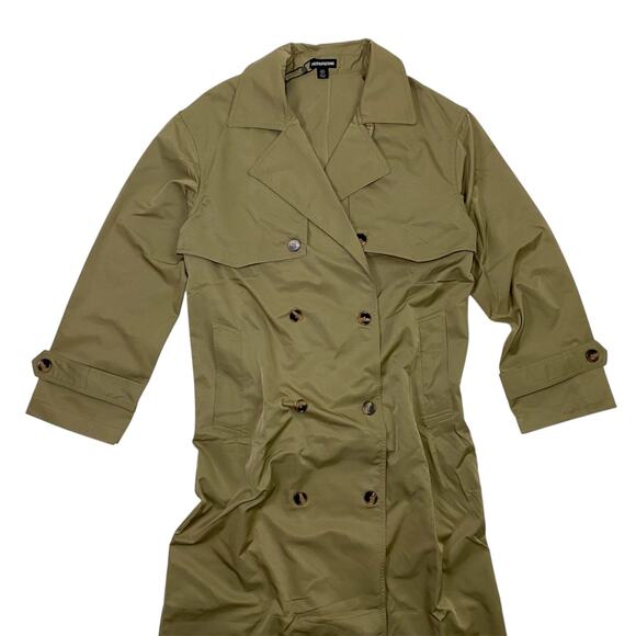 PrettyLittleThing Women’s Us 4 Light Khaki Button Through Oversized Trench Coat - Picture 5 of 8